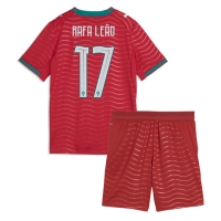 Camiseta Portugal Rafael Leao #17 Primera Equipación Replica Mundial 2026 para niños mangas cortas (+ Pantalones cortos)